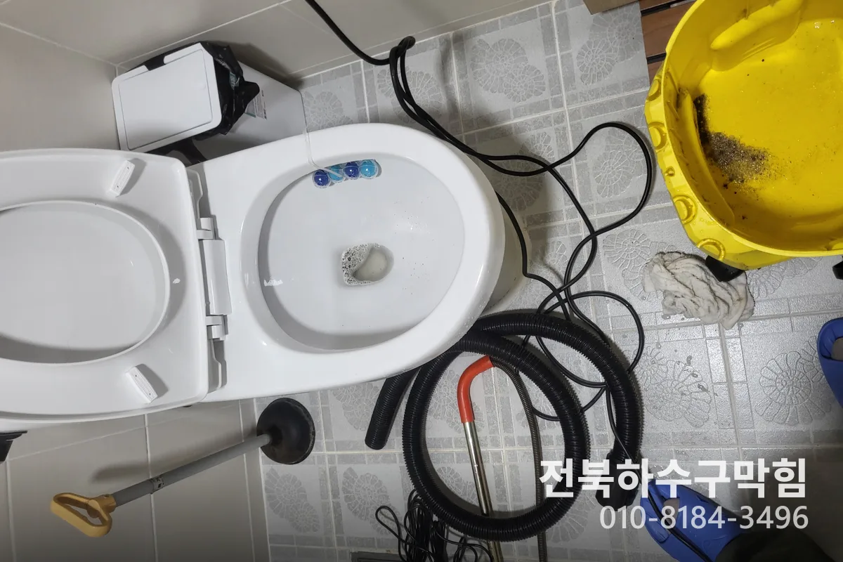 군산시 신풍동 싱크대막힘 시공 현장 3